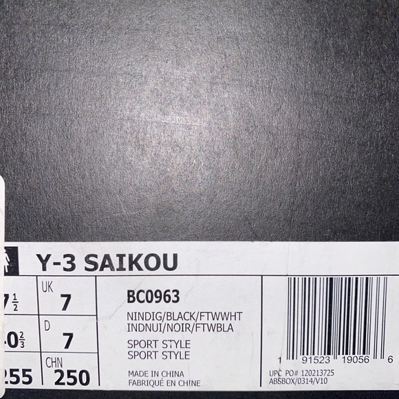 Y-3 Yohji Yamamoto X Adidas saikou night indigo NWB Men's sneakers NWT - Picture 6 of 7